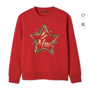 Light Up 🌟Festive Red Fleece Christmas Holiday Sweater NWT Size L
